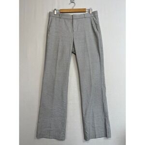 Banana Republic Logan Dress Pants 10 Mid Rise 32 x 33 Black White Check Career